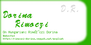 dorina rimoczi business card